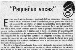 "Pequeñas voces"