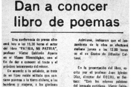 Dan a conocer libro de poemas.