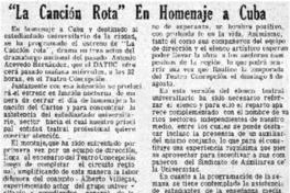 "La canción Rota" en homenaje a Cuba.
