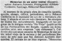 Memorias de un autor teatral