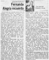 Fernando Alegría recuerda