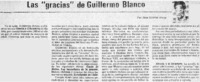 Las "gracias" de Guillermo Blanco