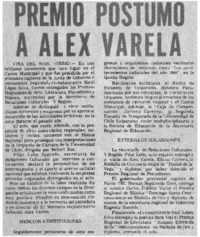 Premio póstumo a Alex Varela.