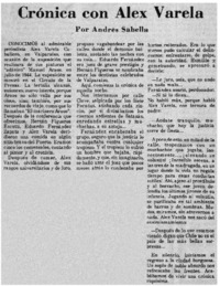 Crónica con Alex Varela
