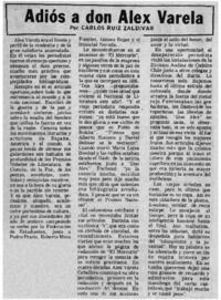 Adiós a don Alex Varela