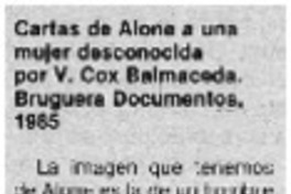 Cartas de Alone a una mujer desconocida