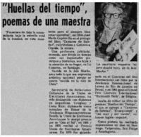 "Huellas del tiempo", poemas de una maestra.
