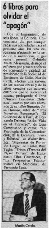 6 libros para olvidar el "apagón".