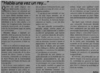 "Había una vez un rey..."