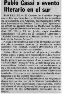 Pablo Cassi a evento literario en el sur.