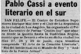 Pablo Cassi a evento literario en el sur.