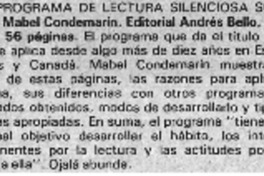 El programa de lectura silenciosa sostenida.