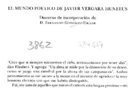 El mundo poético de Javier Vergara Huneeus
