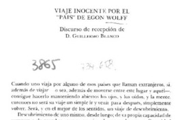 Viaje inocente por el "país" de Egon Wolff