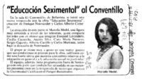 "Educación seximental" al Conventillo.