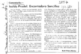 Isolda Pradel: Encantadora sencillez