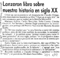 Lanzaron libro sobre nuestra historia en siglo XX.