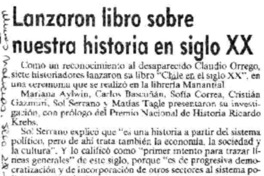 Lanzaron libro sobre nuestra historia en siglo XX.