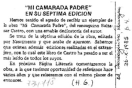 "Mi camarada padre" en su séptima edición