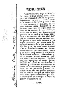 "Recogiendo los pasos"