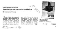 Reedición de una obra clásica