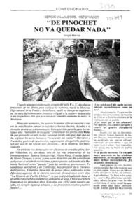 "De Pinochet no va quedar nada" : [entrevistas]