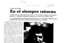 En el siempre retorno : [entrevistas]