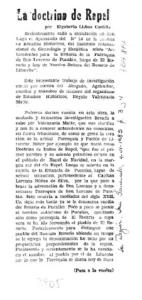 La doctrina de Rapel