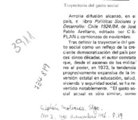 Trayectoria del gasto social.