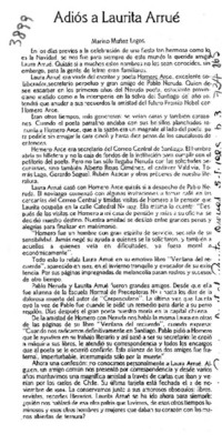 Adiós a Laurita Arrué