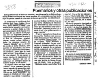 Poemarios y otras publicaciones