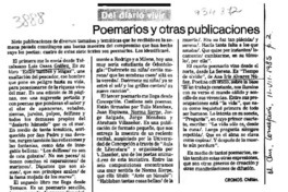Poemarios y otras publicaciones