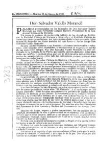 Don Salvador Valdés Morandé.