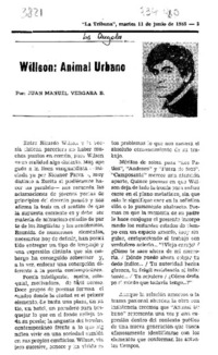 Willson: Animal Urbano.