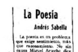 La poesía