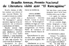Braulio Arenas, Premio Nacional de Literatura visitó ayer "El Rancagüino".