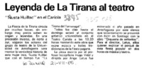Leyenda de La Tirana al teatro.