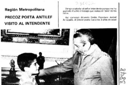 Precoz poeta Antilef visitó al Intendente.