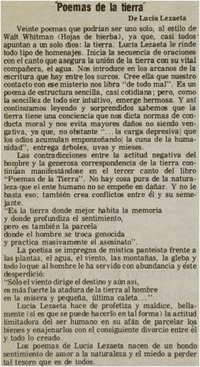 "Poemas de la tierra"