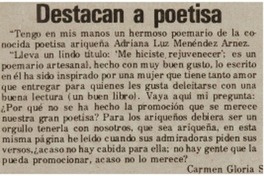 Destacan poesía