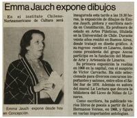 Emma Jauch expone dibujos.