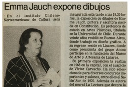 Emma Jauch expone dibujos.