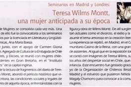 Teresa Wilms Montt, una mujer anticipada a su época.