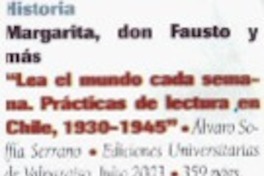 Lea el mundo cada semana. Prácticas de lectura en Chile, 1930-1945