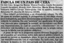 Fábula de un país de cera