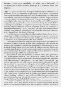 Viven periplo por los poetas de Chile