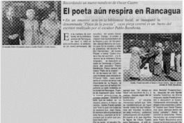 El poeta aún respira en Rancagua