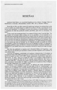 La creatividad lingüística de los chilenos.