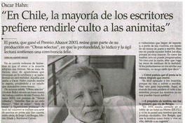 "En Chile, la mayoría de los escritores prefiere rendirle culto a las animitas" : [entrevistas]