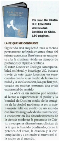 La fé que me conmueve.